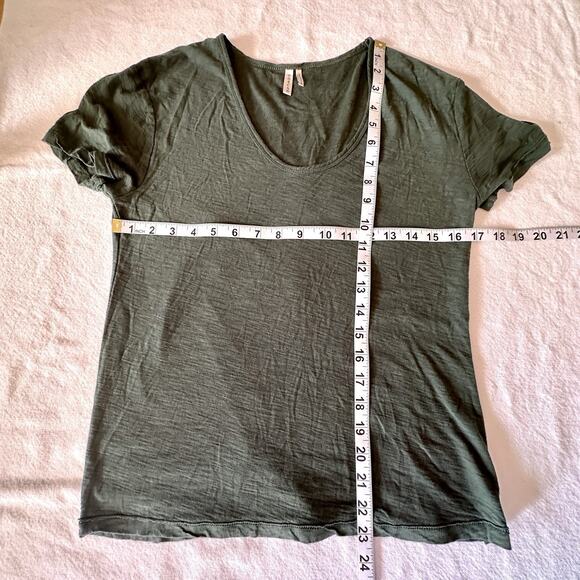 COMUNE sz S Malibu V-Neck Modal Knit T-Shirt in Dark Green - Picture 5 of 5